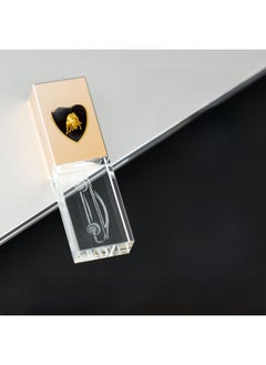 Generic Crystal U Disk Logo Pattern Custom Enterprise School Forum Annual Meeting Business Gifts Luminous Car U Disk Lettering-Color:White Bamboo Crystal U Plate-gift Box-enterprise Customization-Capacity:32GB High Speed 3.0  - Image 2