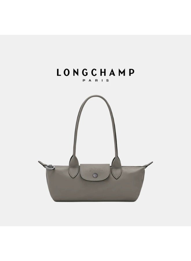 Longchamp Minimalist Long-Handle Dumpling Shoulder Bag, Light Taupe Grey
