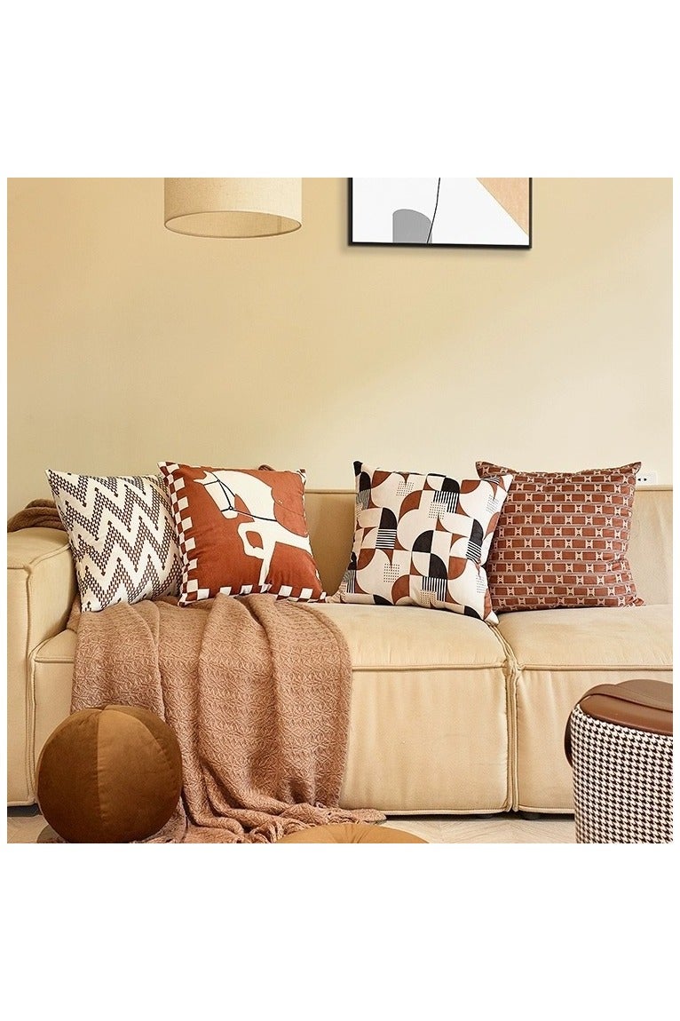 Alruht 4-Pack Throw Pillow Covers, Soft Maillard Style Decorative Cushion Covers for Bed Sofa Living Room, Double-Sided Design (45cm X 45cm) - Image 5