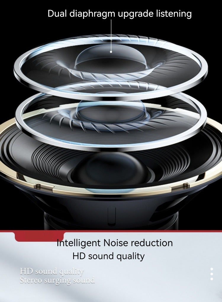 Head-mounted Noise Canceling Bluetooth Headphones Wireless Headphones Heavy Bass Comfortable Luminous Earplugs (Black)  - Image 4