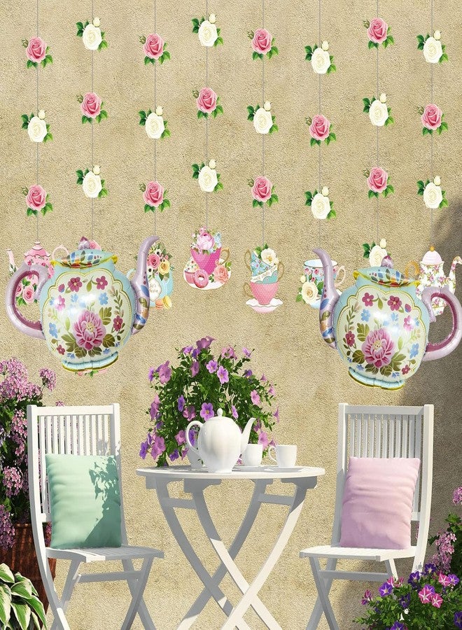 OHLIGEI 4PCS Tea Foil Balloons 35Inch Teapot Aluminum Mylar Balloons for Birthday, Bridal, Engagement, Bachelorette, Let's Par Tea Garden Party Decorations - Image 5