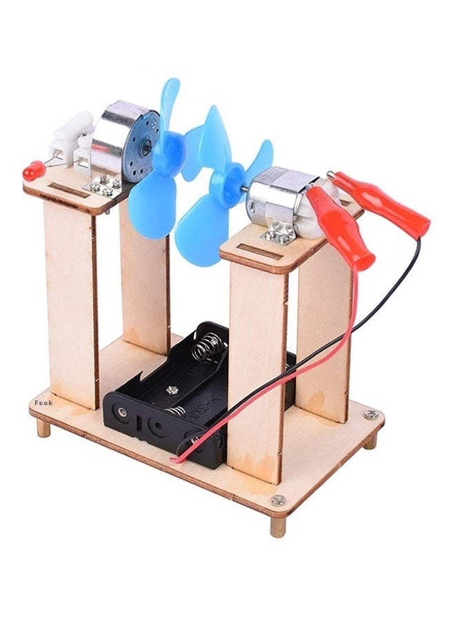 yongsheng Wooden Toys Car Tool Science Windmill Generator Kit Wind Generator DIY Energy Lab Mini Teaching Generator for Kids DIY Educational Physics Experiment Auto Tools Kid Toys  - Image 3
