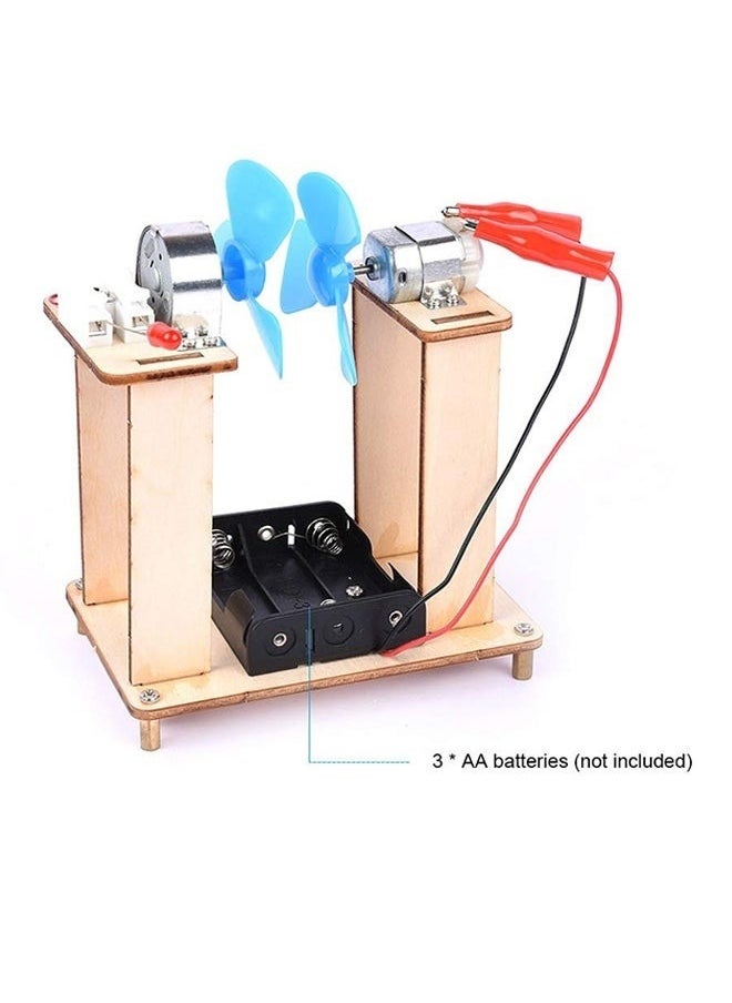 yongsheng Wooden Toys Car Tool Science Windmill Generator Kit Wind Generator DIY Energy Lab Mini Teaching Generator for Kids DIY Educational Physics Experiment Auto Tools Kid Toys  - Image 5