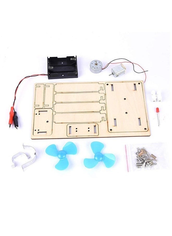 yongsheng - Wooden Toys Car Tool Science Windmill Generator Kit Wind Generator DIY Energy Lab Mini Teaching Generator for Kids DIY Educational Physics Experiment Auto Tools Kid Toys - Image 1