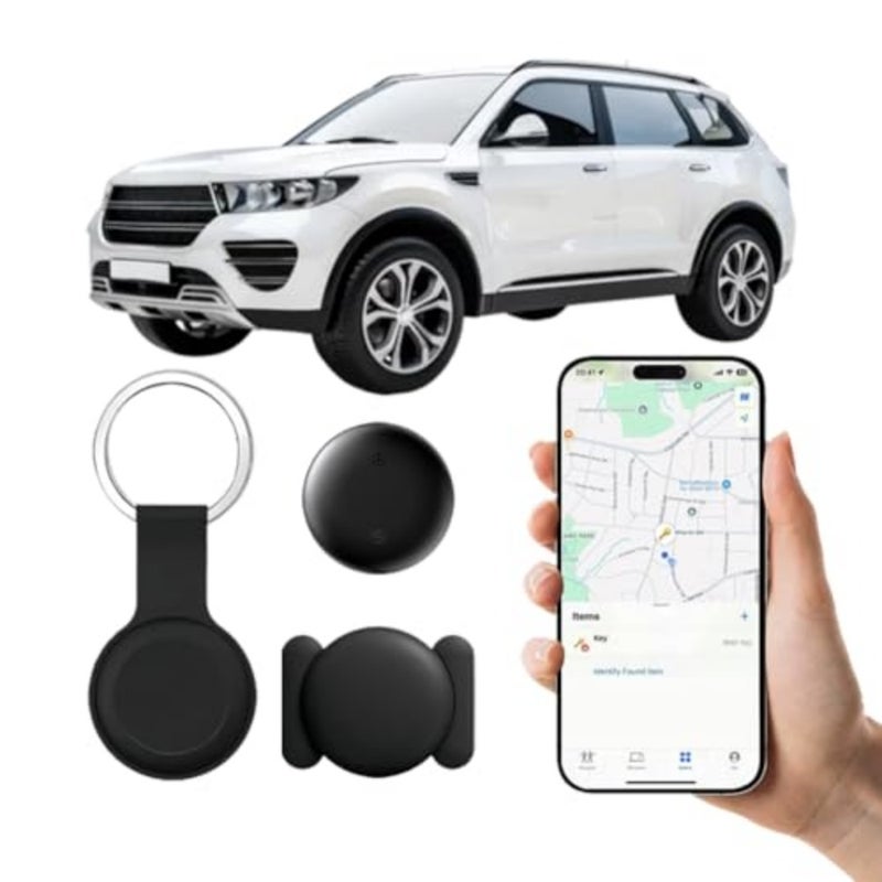 جهاز تعقب السيارة يدعم Android Findhub، جهاز تعقب ذكي يعمل بالبلوتوث مع تنبيه صوتي لتحديد المواقع العالمية، عمر بطارية لمدة عام، تتبع سهل للسيارات والحيوانات الأليفة والمفاتيح والمحافظ مع حافظة مغناطيسية وسلسلة مفاتيح - Image 1