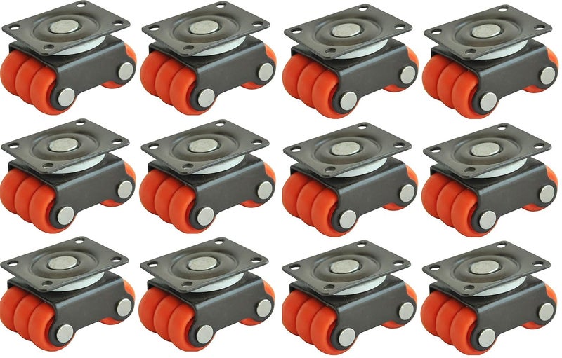 APPSTER Revolving Six Wheel Castor Roller Baby Sixer Caster Wheels Size 20mm 360 Degrees Rotating Heavy Duty 80Kg Load Capacity for Trolley Furniture Table 12 - Image 1