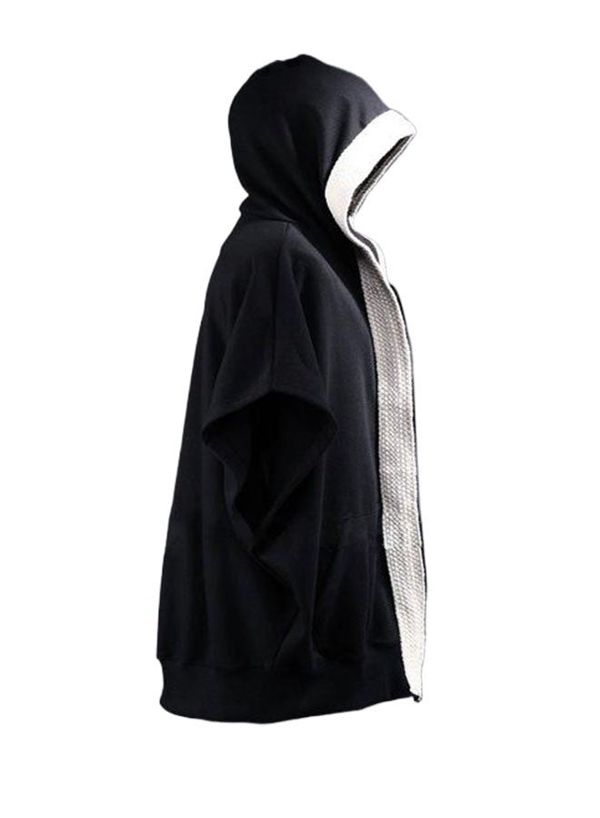 Men's loose short-sleeved hooded cardigan T-shirt  - Image 2