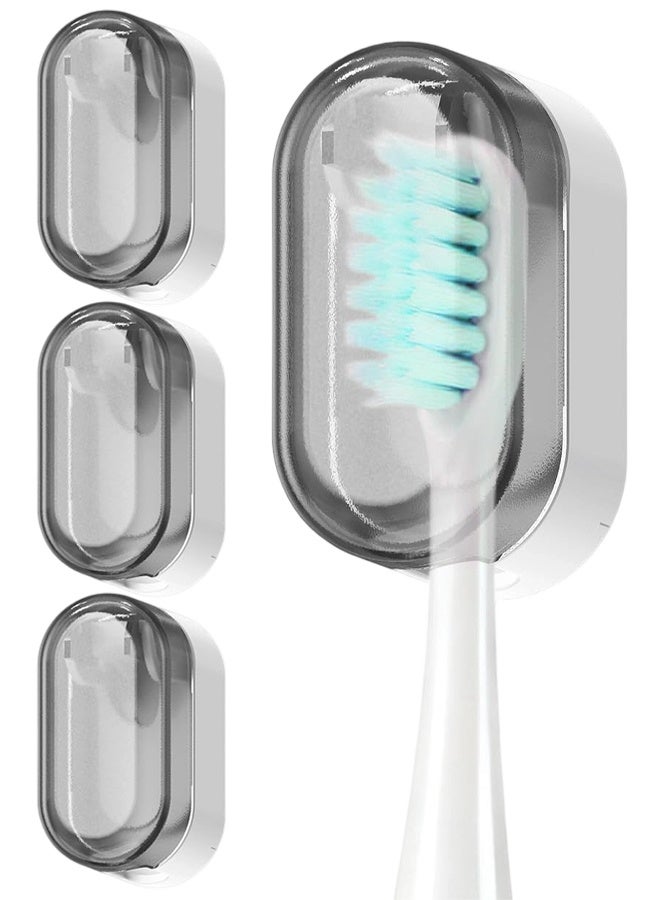 3 Pack Toothbrush Holder With Auto-Close Cover – Waterproof, Dust-Proof Tooth Brush Hanger Rack For Electric Toothbrushes, No Drill Wall-Mounted Toothbrushes Organizer - Image 1