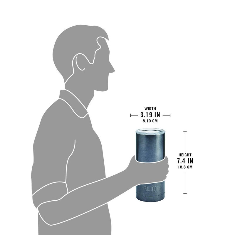 Built BYO by BUILT 20 Ounce Double Wall Stainless Steel Tumbler Black 5237927 - Image 5