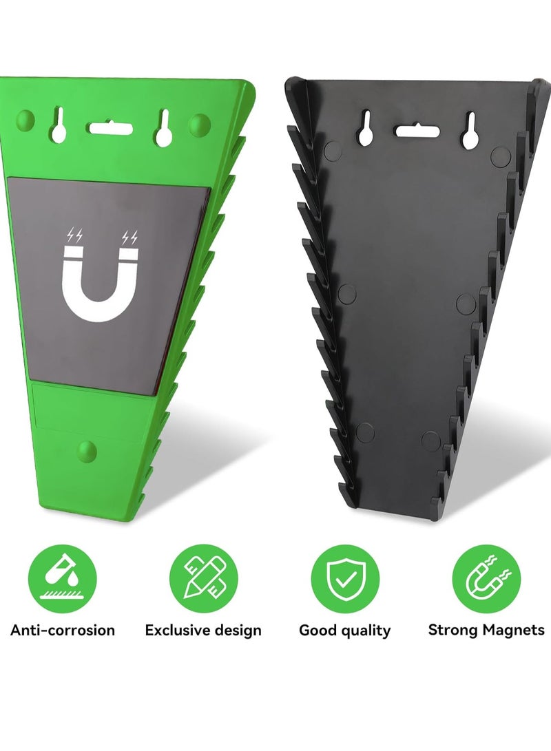 Bukela 2Pack Magnetic Wrench Organizer wrench rack Tool Trays, Premium Quality Wrench Holder SAE(1/4" - 1/16") and Metric(6mm-24mm)  - Image 2