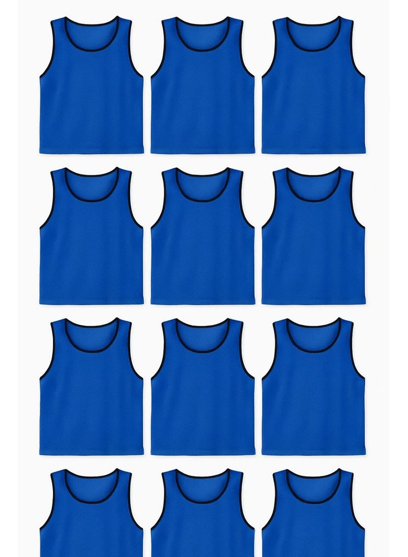 H PRO HM SPORTS Football Pinnies | Training Jackets | Set of 12 | Blue - Image 1