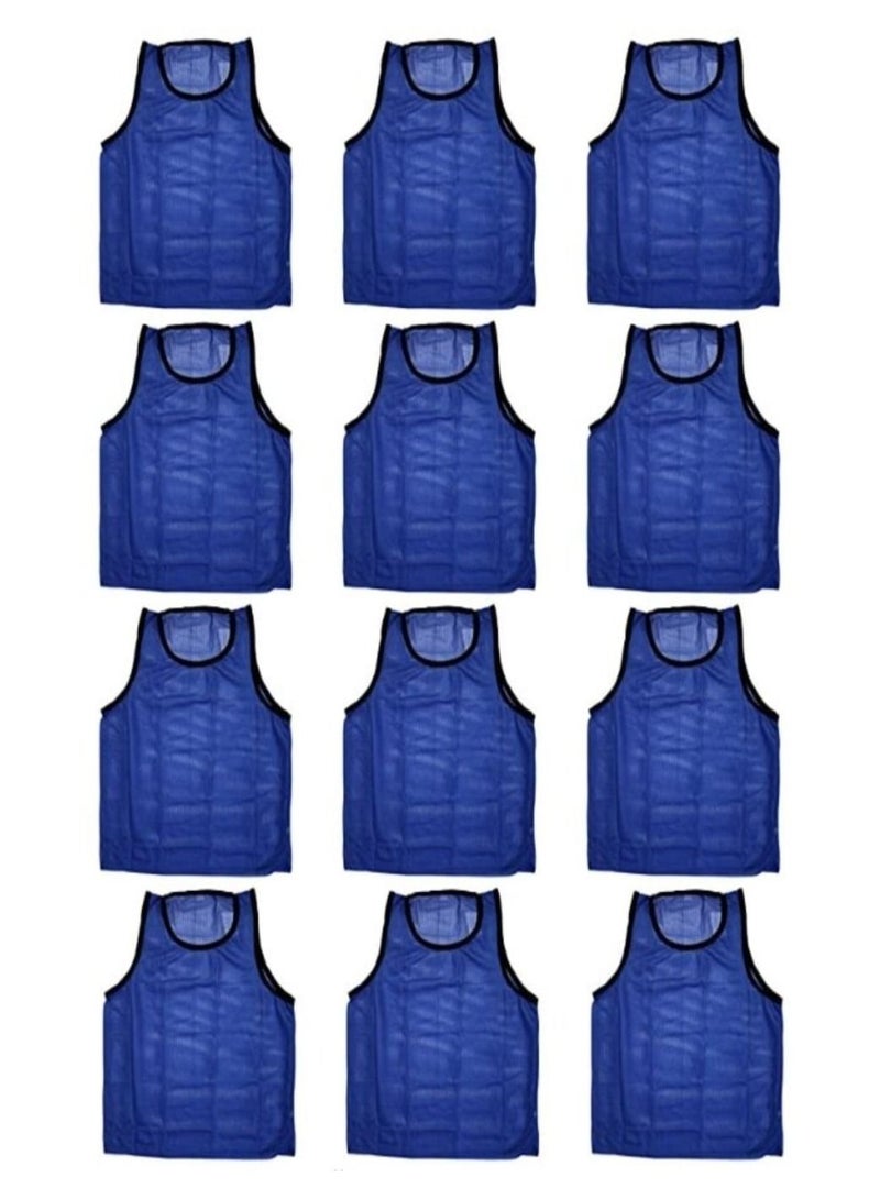 H PRO HM SPORTS Football Pinnies | Training Jackets | Set of 12 | Blue