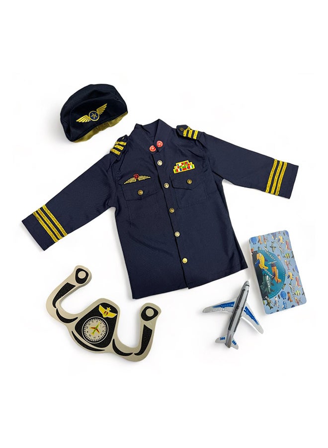 Toyland زي كابتن الطيار للأطفال – مجموعة ملابس تمثيل قائد الطيران - Image 1