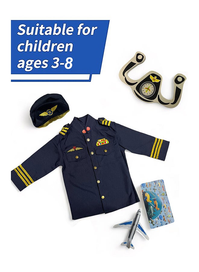 Toyland زي كابتن الطيار للأطفال – مجموعة ملابس تمثيل قائد الطيران - Image 2