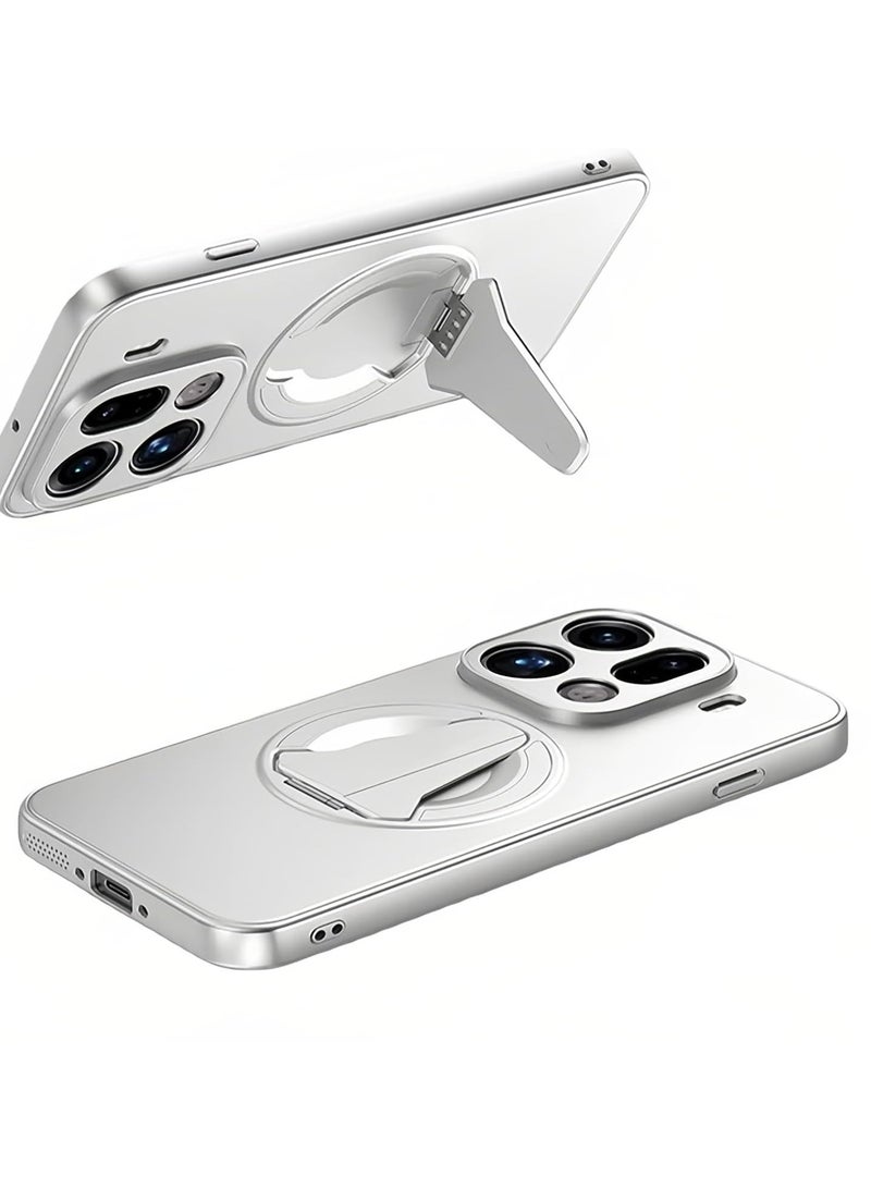 عام غطاء واقي رقيق متوافق مع هاتف OPPO Find X9 Pro 2025 مع حامل [يدعم الشحن اللاسلكي]، خلفية صلبة من البولي كربونات مطفأة مع حامل مغناطيسي.