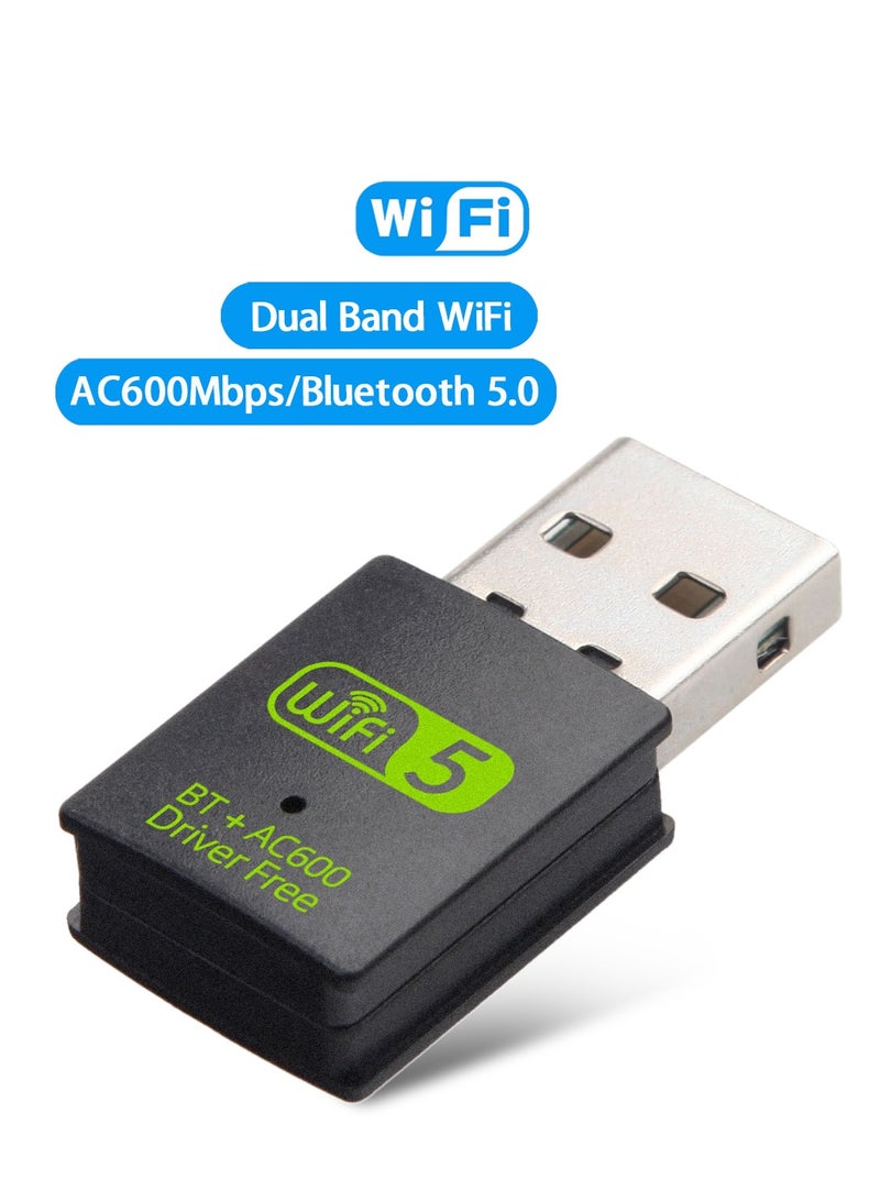 Beauenty 600m dual-band wireless card drive-free 5G high-speed computer WiFi receiver USB Bluetooth wifi 2-in-1 - Image 3