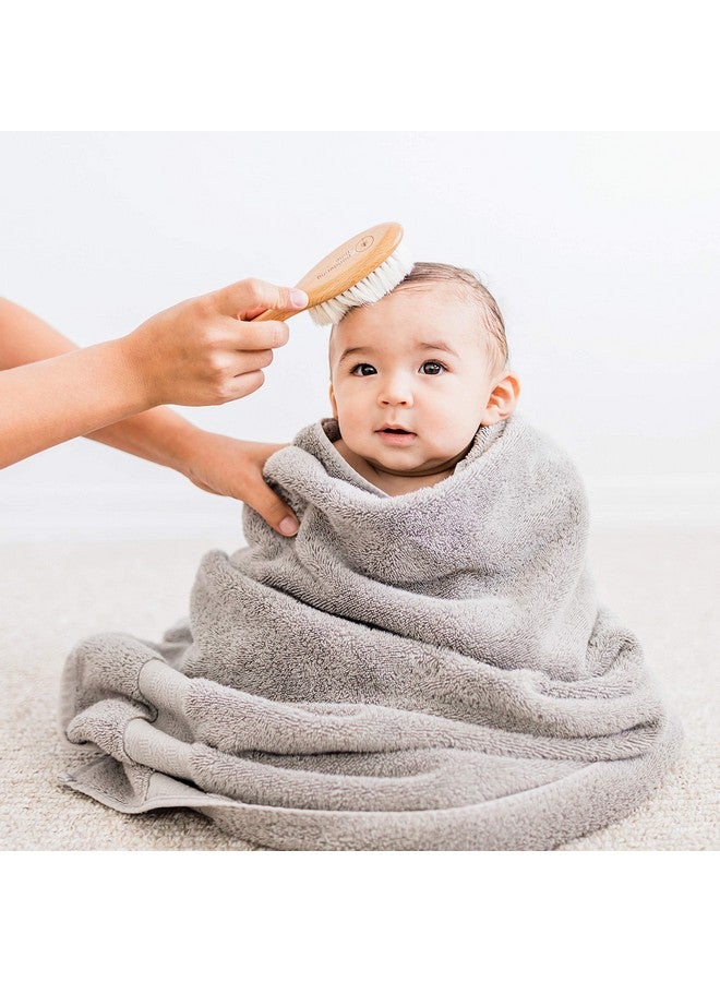 Pondering Pine Natural Baby Hair Brush Set Wooden Brushes And Comb With Boho Travel Bag For Girl Or Boy Soft Goat Hair Brush For Cradle Cap Bamboo Toddler Hair Brush Newborn Hairbrush For Scalp Grooming - Image 2