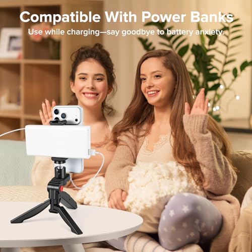 Heliora Teleprompter Kit for iPhone & Android (with Tripod), Double Phone Holder for Video Recording, Easy Storage and Transport for Vlogging, YouTube, Live Streaming, TikTok - Image 2