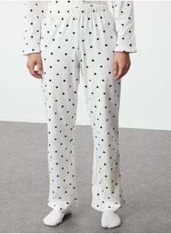 Ecru 100% Cotton Polka Dot and Heart Patterned Knitted Pajama Set THMAW25PT00039 - pzsku/ZB6543BCA06C975F28960Z/45/_/1730941024/b3e951bb-3cd2-4265-9224-2e88f1a418df