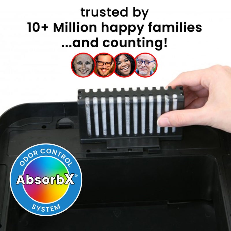 iTouchless 3-Pack Official AbsorbX Odor Filters, Stops Trash Odors, All Natural Activated Carbon, Biodegradable - for use with 8 Gal, 13 Gallon and larger Trash Cans with Deodorizer Compartment - Image 5