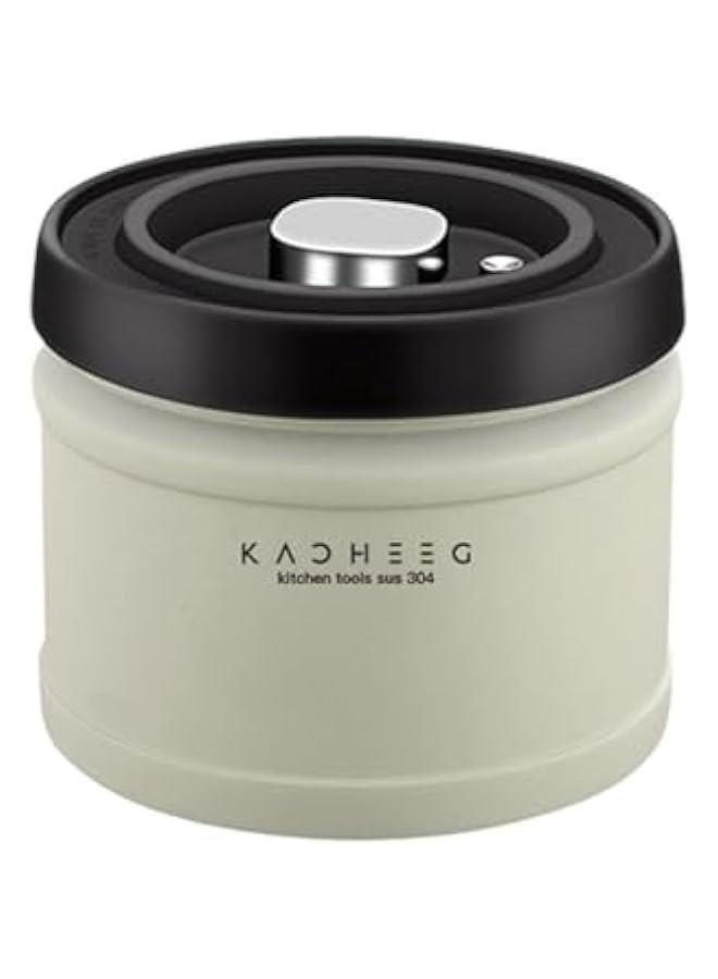 هوكور علبة قهوة من بوكسونج، برطمان من الستانلس ستيل مع مضخة تفريغ الهواء، حاوية تخزين محكمة الغلق، حاوية قهوة محكمة الغلق، علبة تخزين حبوب القهوة (1100 مل) - Image 1