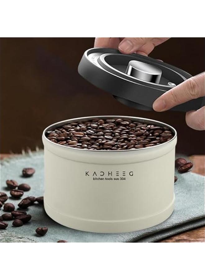 هوكور علبة قهوة من بوكسونج، برطمان من الستانلس ستيل مع مضخة تفريغ الهواء، حاوية تخزين محكمة الغلق، حاوية قهوة محكمة الغلق، علبة تخزين حبوب القهوة (1100 مل) - Image 2