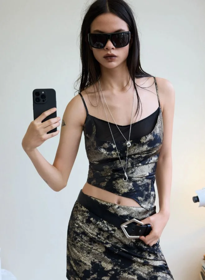 DESIGUAL Draped Top T-Shirt