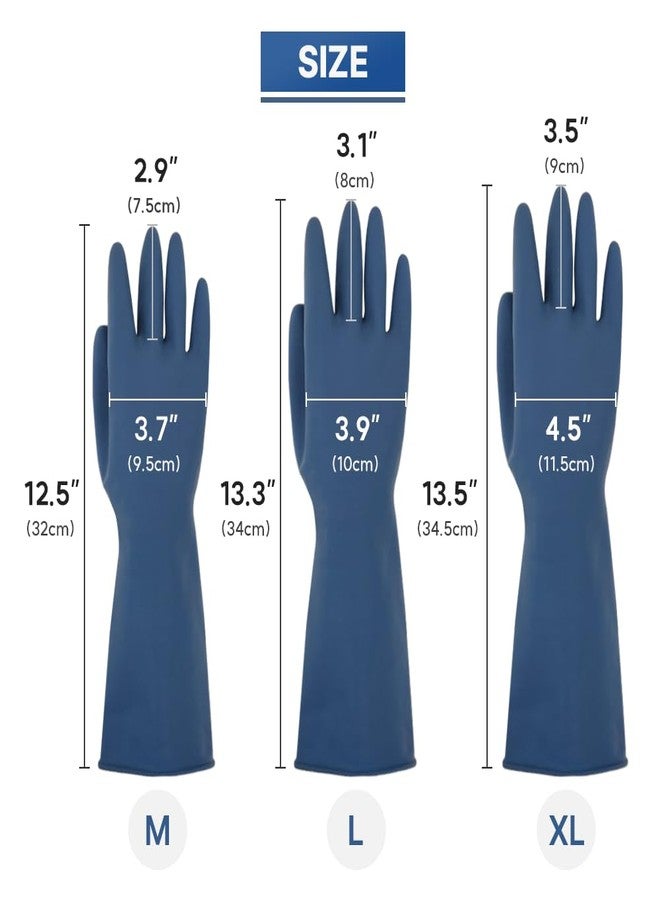 HOMSSEM Dishwashing Gloves - 2 Pairs Premium Rubber Gloves for Cleaning - Urban Green, Blue - Image 4