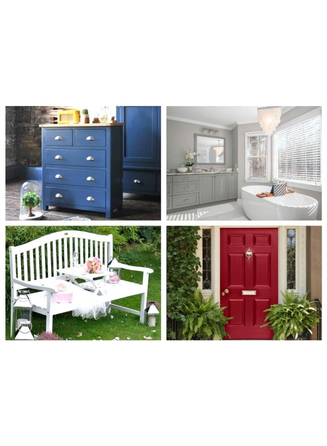 THE ONE Paint And Primer Multi Surface Paint Cabinet Paint Front Door Walls Bathroom Kitchen Tile Paint Quick Drying Paint For Interior Exterior Black Matte Finish 250Ml. - Image 5