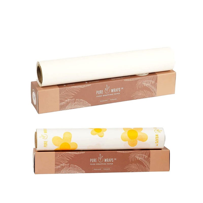 PureWraps Pure Wraps Organic Food Wrapping Butter Paper Baking Roll Roti paratha Sandwich Paper 18 Metre Wrapping Paper for Food Sandwich Burger Baking Parchment Pack of 2 - Image 1
