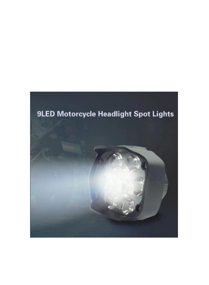 فانوس فلاش LED أبيض الشكل الحديث أسود 9 LED 12 فولت 15 واط يعمل لمدة 30000 ساعة قطعة واحدة فقط (1) - Image 1