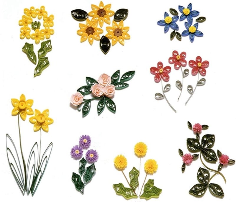 TXIN 1300pcs Quilling Paper Strips, 3mm 26 Colors Quilling Paper Kit for Adults Beginners Professional DIY Art Craft - Image 4