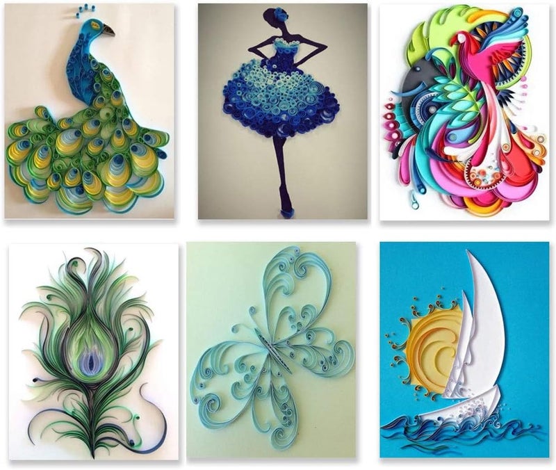 TXIN 1300pcs Quilling Paper Strips, 3mm 26 Colors Quilling Paper Kit for Adults Beginners Professional DIY Art Craft - Image 5