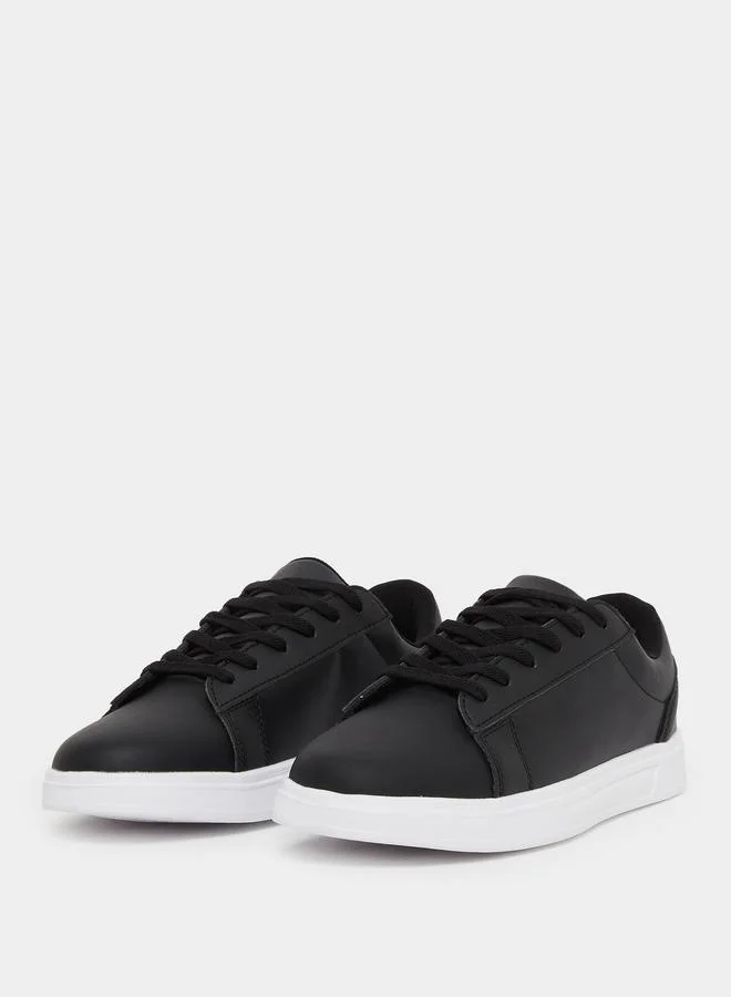 Styli Styli Classic Matte Court Lace Up Sneakers