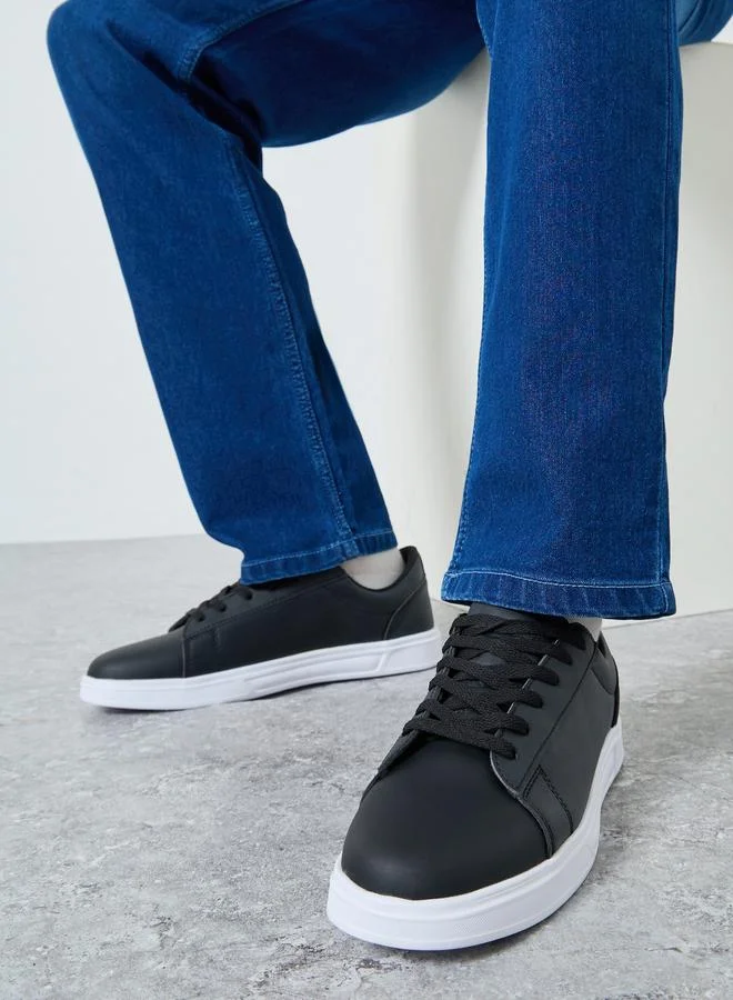 Styli Active Classic Matte Court Lace Up Sneakers