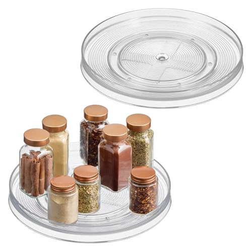 InterDesign iDesign 11-Inch Round Lazy Susan Organizer for Kitchen or Pantry Storage - Set of 2 - Clear - Image 1