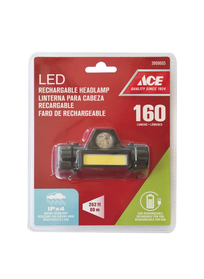 ACE High-Quality 160-Lumens Rechargeable LED Headlamp Multicolor 3999605 - Image 1
