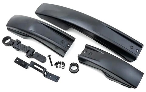 واقي الطين رفارف للدراجة، غطاء مطر كامل سميك وواسع للدراجات الجبلية قابل للتعديل، 3 قطع واقي من الطين مناسب للدراجات الجبلية مقاس 24-28 بوصة (مجموعة واحدة من 3 قطع)