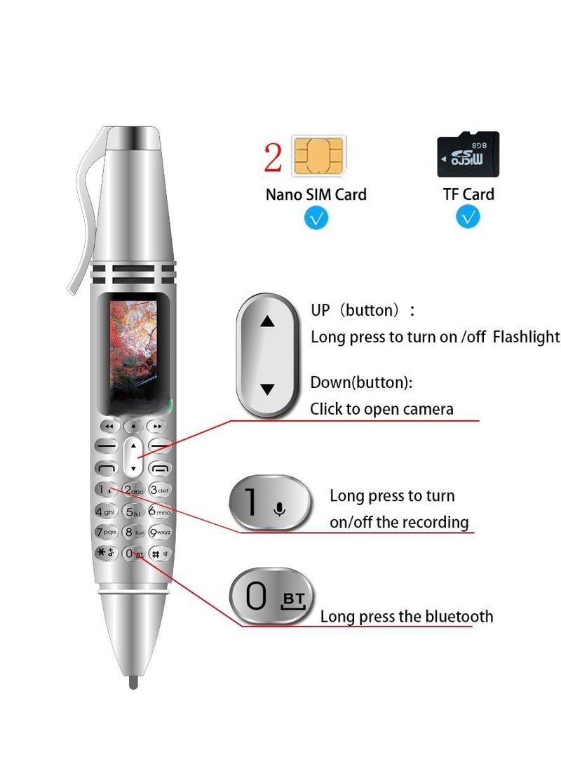 Hope - Hope Pen Type Mini Rechargeable Cell Phone, 0.95 Inch Small Screen ,GSM Dual SIM, Max 32G TF Card ,Built-in Camera & Flashlight - Image 1