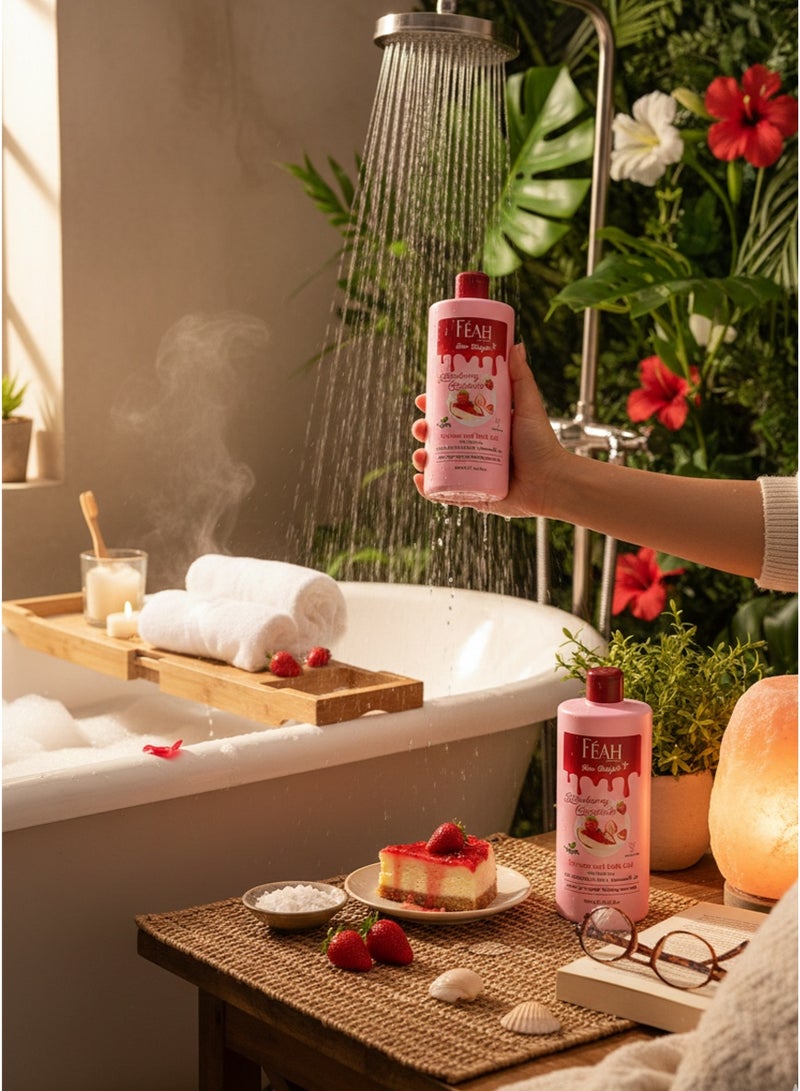 FEAH Strawberry Body Wash 500ML - Fruity Fragrance Shower & Bath Gel - Image 2
