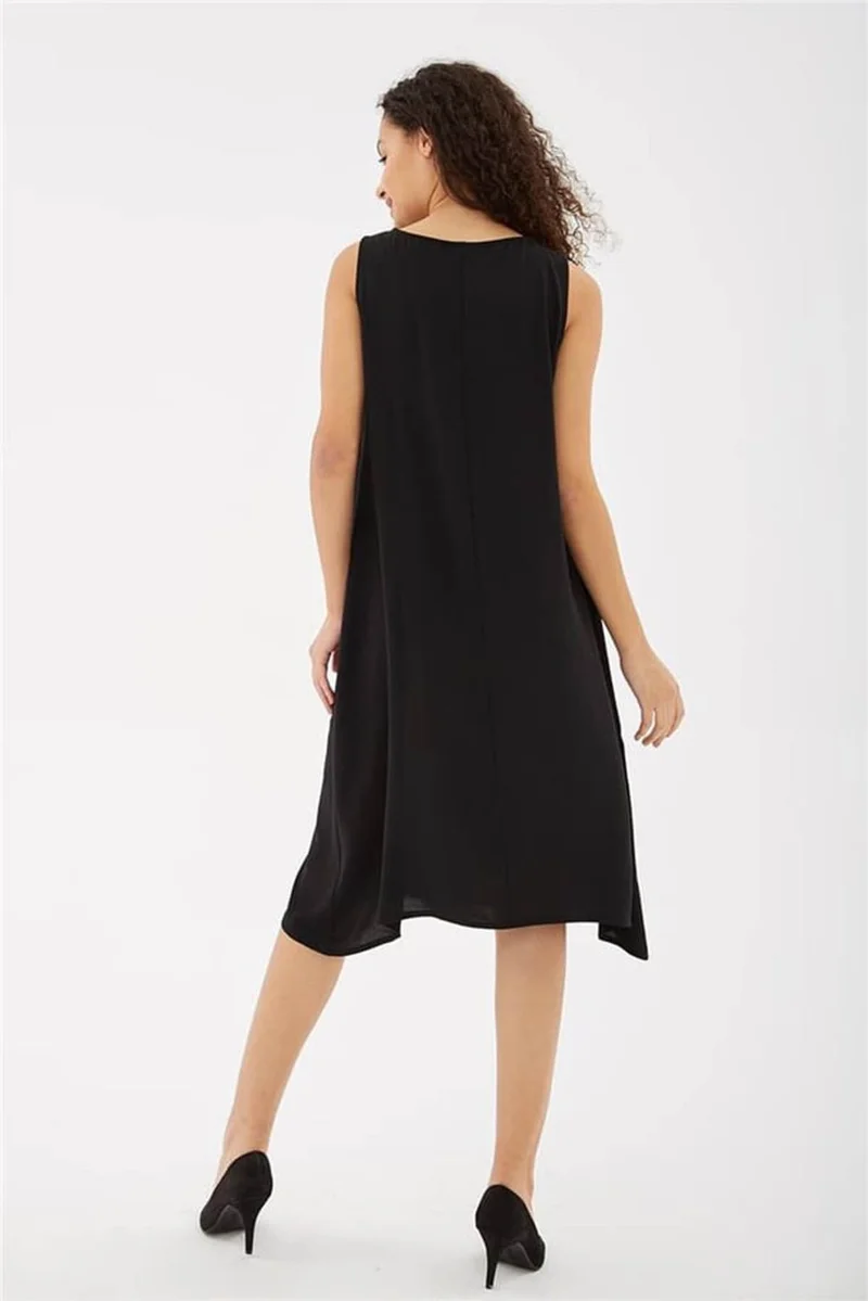 Fashion Friends Sleeveless Black Women's Dress 25Y0630K1