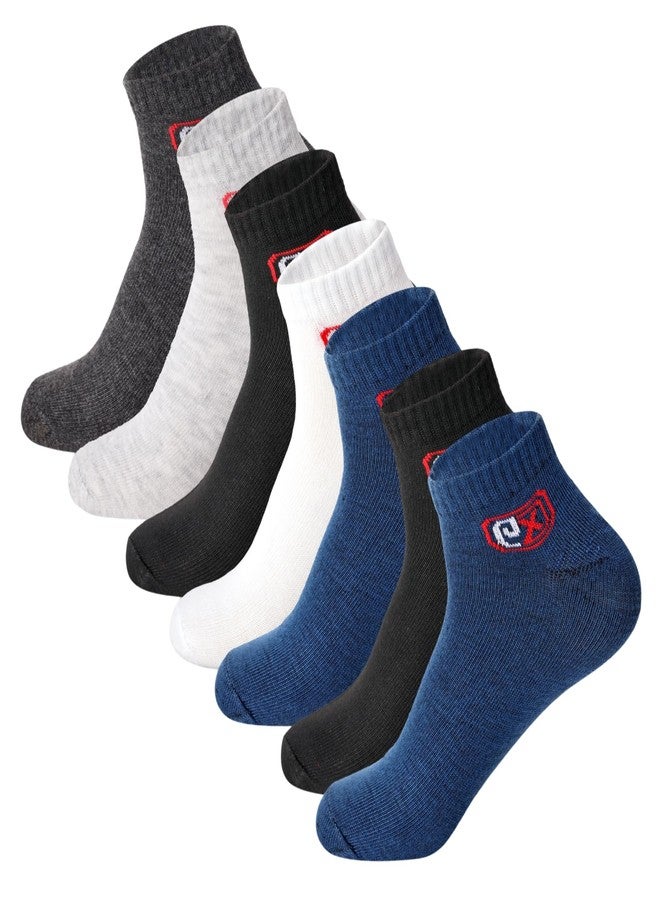 JEMOX Timeless Comfort Plain Ankle Socks - Elevate Your Everyday Multicolour(Free Size) (7) - Image 1