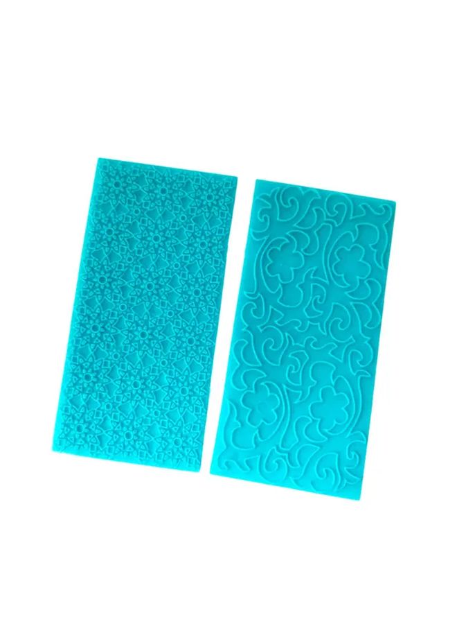 6Pcs Fondant Impression Mat Set Stone Flower Bark Patterns Cake Decorating Tools - Image 5