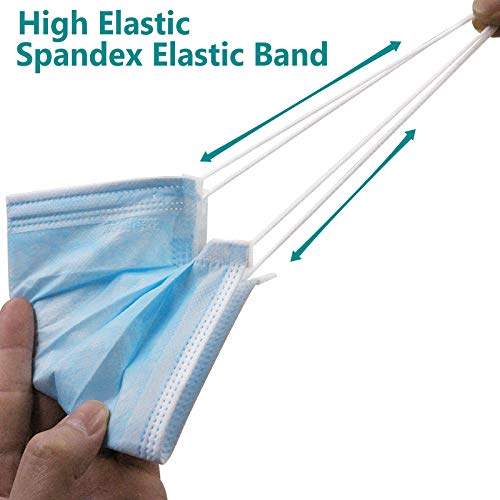 Bildos® Melt-Blown Layer 100 Pieces Disposable Face Mask With In-built Nose Clip (Blue) For Men & Women - Image 2