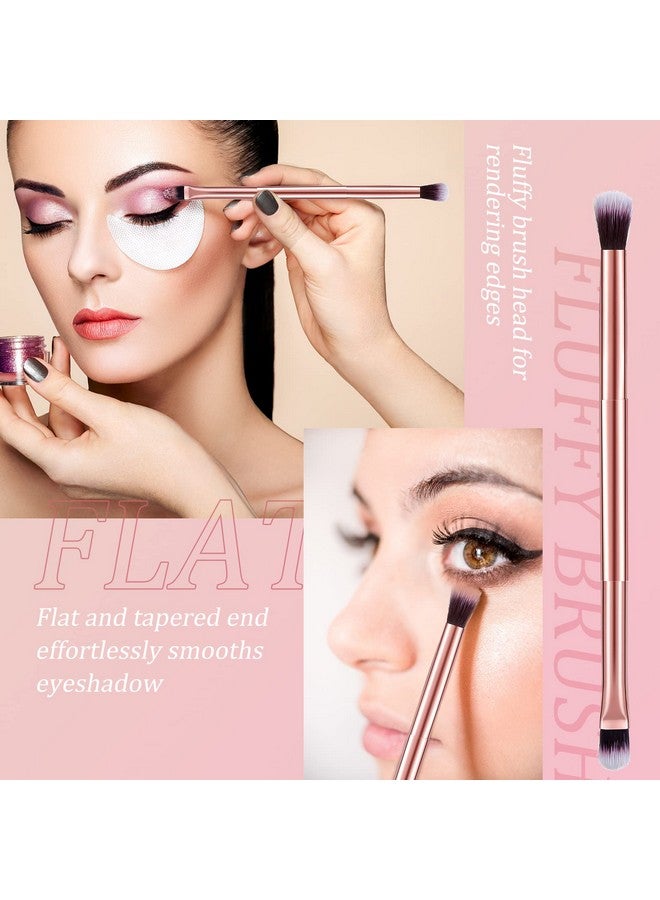 Perthlin 6 Pcs Eyeshadow Smudge Brush 2In1 Eyeshadow Brush 2 Double Ended Make Up Brush Concealer Brush Under Eye Small Soft Firm Pointed Foundation Makeup Applicator For Blending Eye Shadow Liner - Image 3