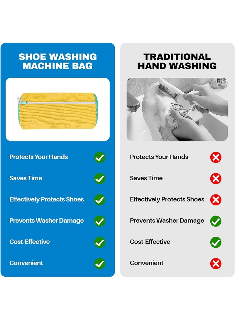 Shoe, boot, and sneaker washing bag - Washing machine shoe bag - Reusable and hanging shoe washing bag for washer and dryer, multi-colored shoe bag for all types and sizes of shoes 1 piece - Image 2