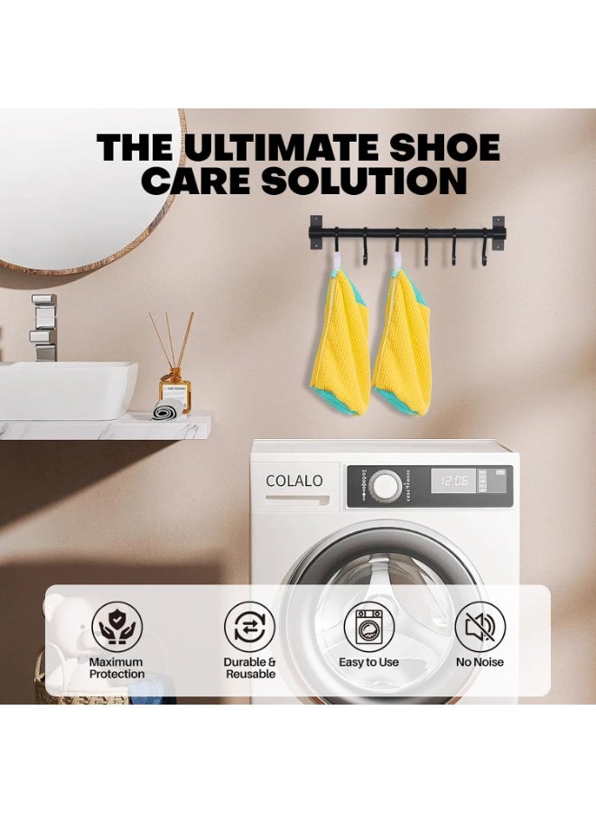 Shoe, boot, and sneaker washing bag - Washing machine shoe bag - Reusable and hanging shoe washing bag for washer and dryer, multi-colored shoe bag for all types and sizes of shoes 1 piece - Image 5