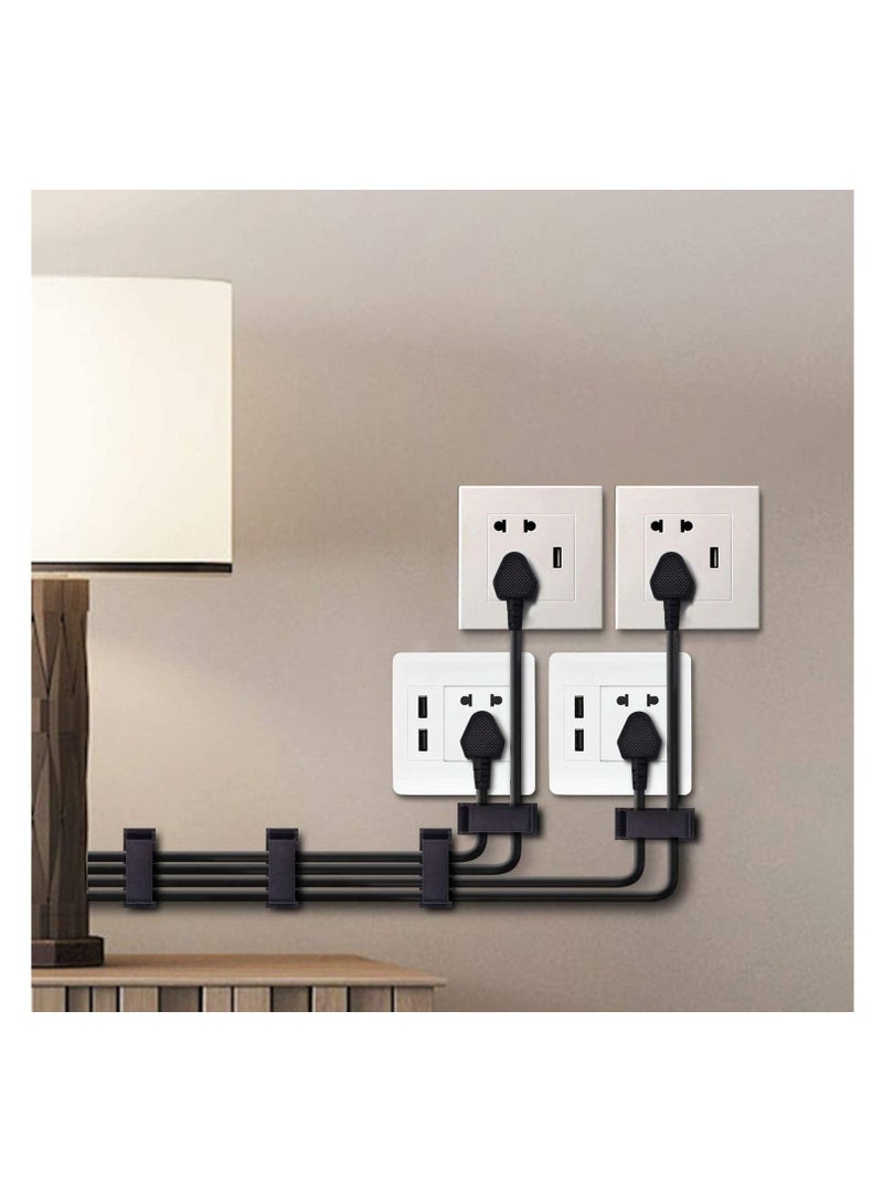 KASTWAVE 50Pcs Self Adhesive Cable Management Clips, Cable Organizers Wire Clips Cord Holder for TV PC Ethernet Cable under Desk Home Office Outdoor - Image 5