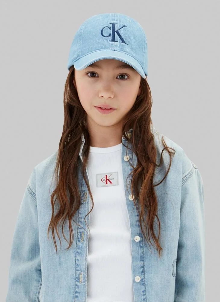 Calvin Klein Jeans Kids' Monogram Denim Baseball Cap