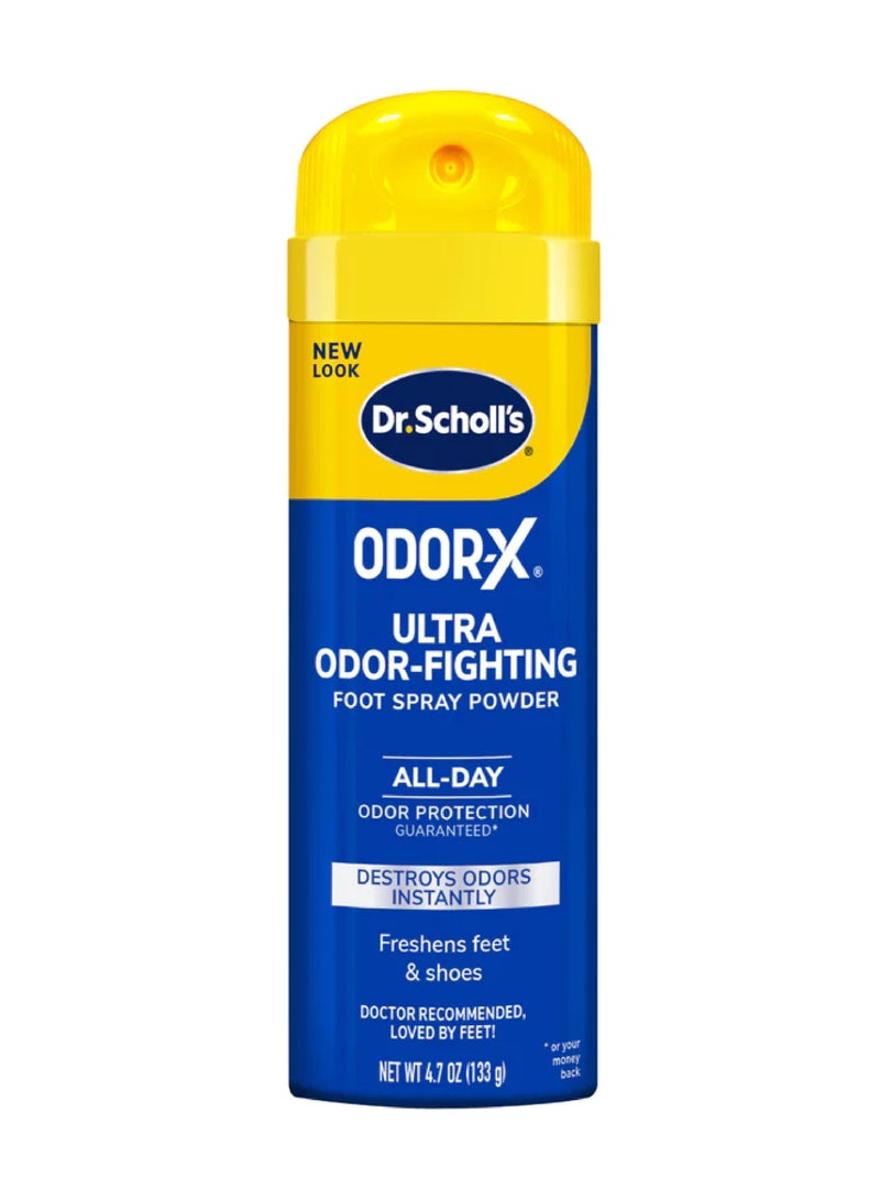 Dr. Scholl's Odor-X Ultra Odor-Fighting Foot Spray Powder - Destroys Odors Instantly for All-Day Protection & Freshness (4.7 oz) - Image 1